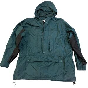 Columbia Teal and Black Windbreaker Jacket